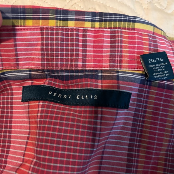 Perry Ellis Soft Striped, Button Down shirt XL Cotton - Picture 4 of 9
